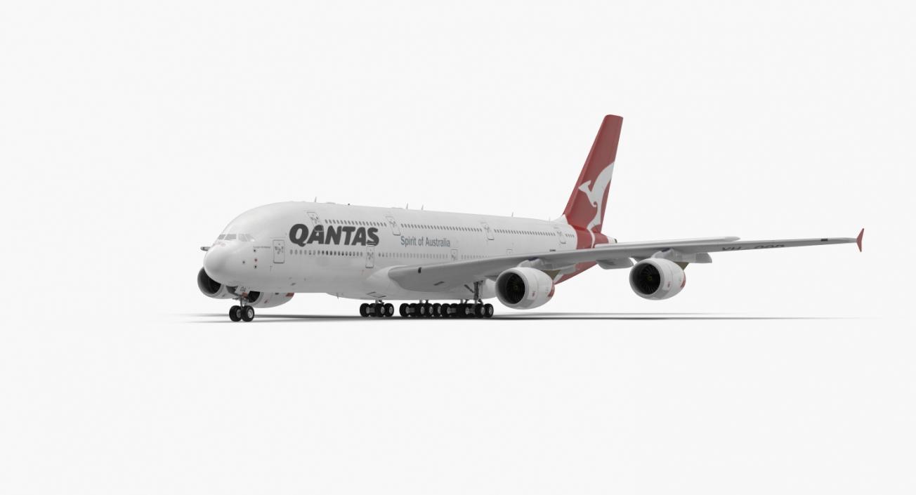 3D Airbus A380-1000 Qantas model